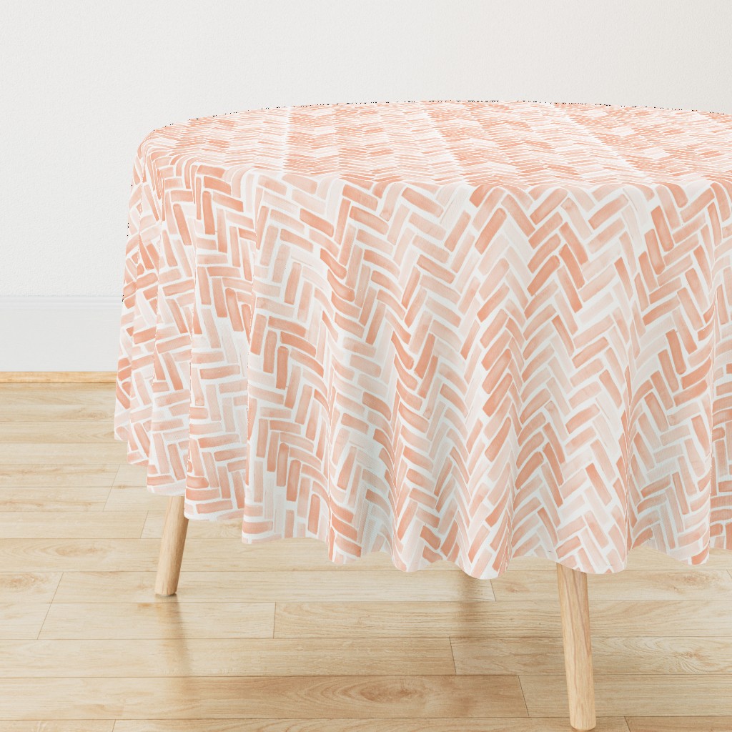 pale blush watercolor herringbone