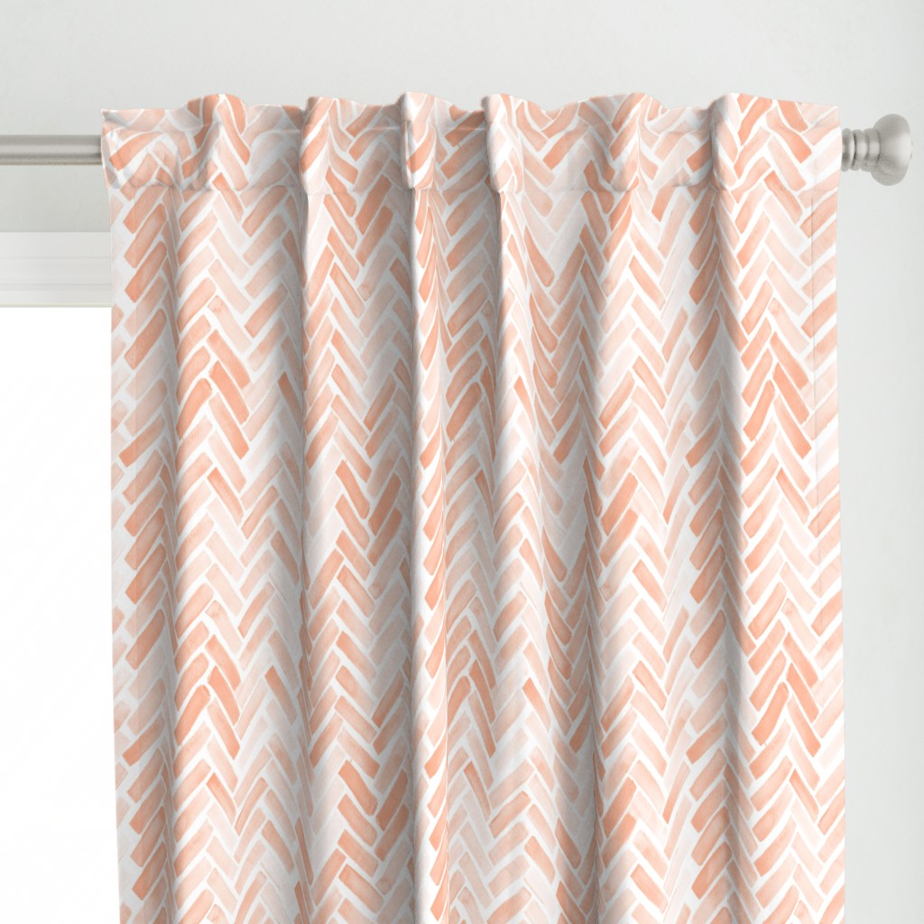 pale blush watercolor herringbone