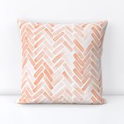 pale blush watercolor herringbone