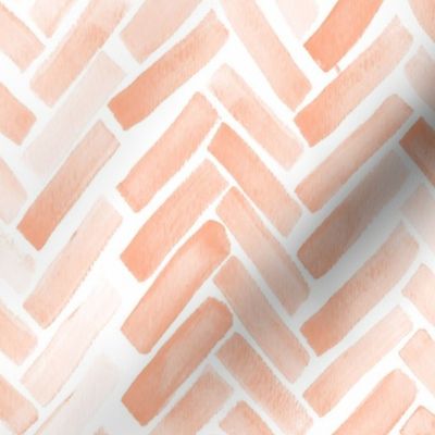 pale blush watercolor herringbone