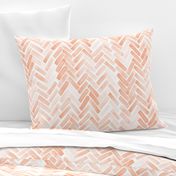 pale blush watercolor herringbone