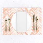 pale blush watercolor herringbone