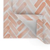 pale blush watercolor herringbone