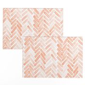 pale blush watercolor herringbone