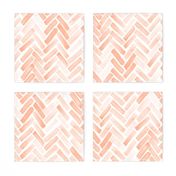 pale blush watercolor herringbone