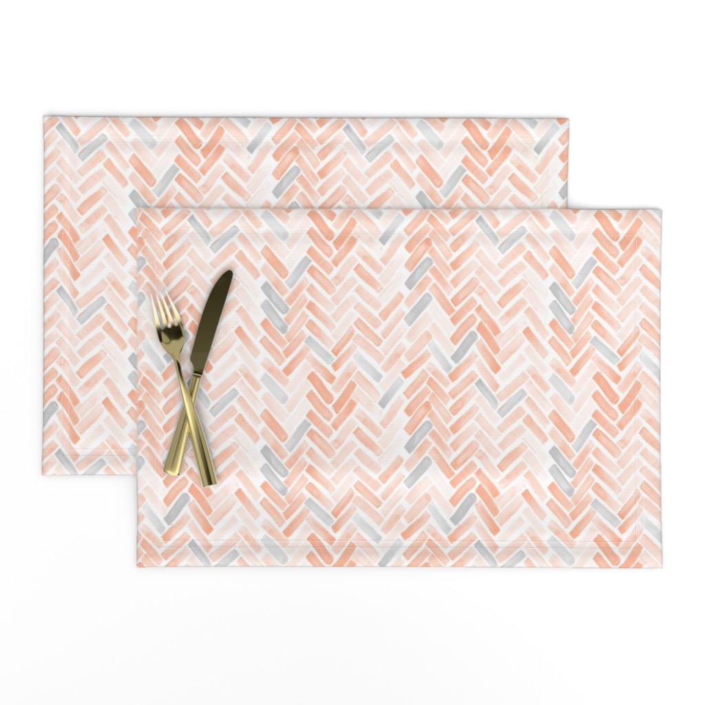 pale blush gray herringbone