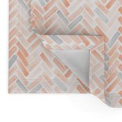 pale blush gray herringbone