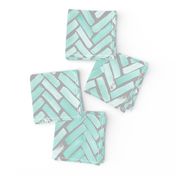 gray mint watercolor herringbone