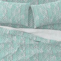 gray mint watercolor herringbone