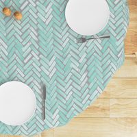 gray mint watercolor herringbone