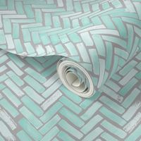 gray mint watercolor herringbone