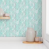 gray mint watercolor herringbone