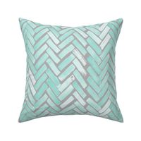 gray mint watercolor herringbone