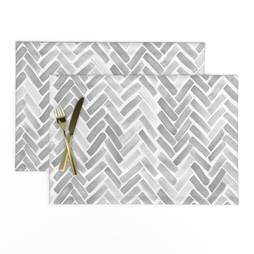 gray watercolor herringbone