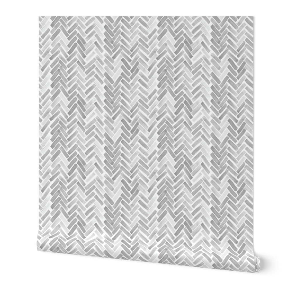 gray watercolor herringbone