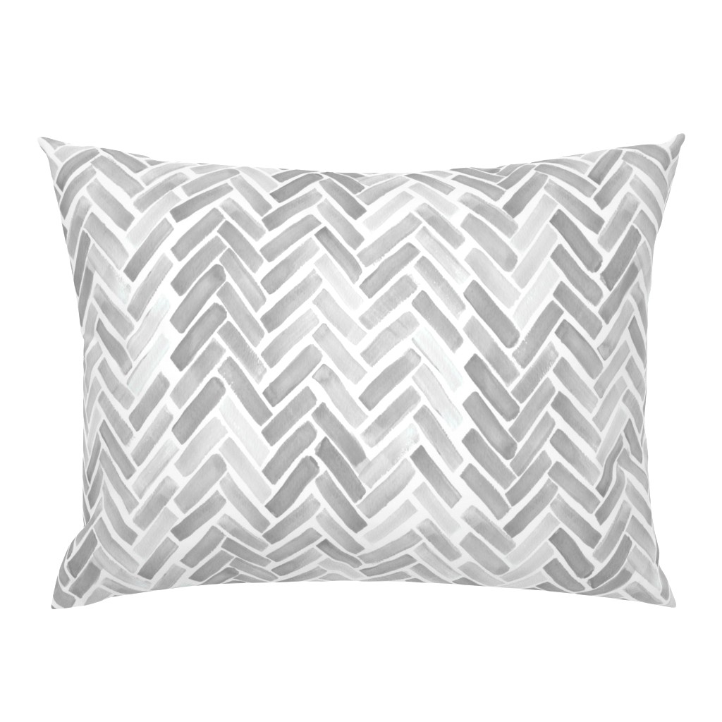 gray watercolor herringbone