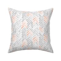 gray blush watercolor herringbone