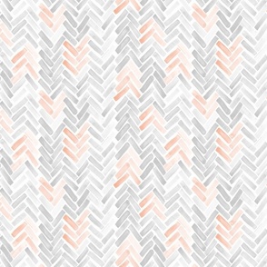 gray blush watercolor herringbone