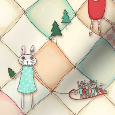Animal Holiday Quilt