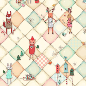 Animal Holiday Quilt