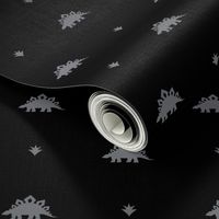 Stegosaurus Coordinate - Black / Grey - LARGE