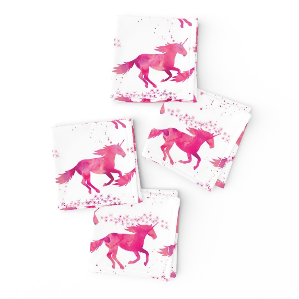 watercolor unicorns || pink