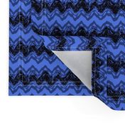 Cobalt Blue and Black Chevron