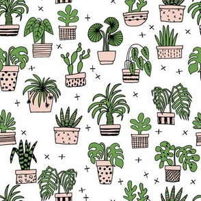 houseplants // plant cactus cacti illustration plant tree pots plant pots