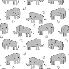 elephant // grey and mint kids nursery baby grey baby print