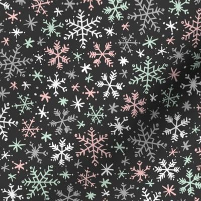 Snowfall (Mint and Pink Dark)