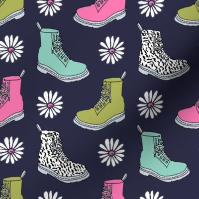 90s shoes // boots shoes fashion daisies retro throwback 90s fashion kids girls sweet pink and mint shoes