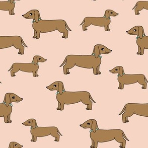 dachshund // doxie blush cute dog sweet pet dog fabric dogs pets cute dog dog design