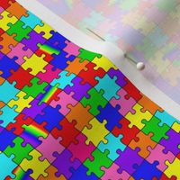 Autism puzzle pieces spectrum small scale