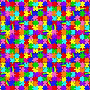Autism puzzle pieces spectrum small scale