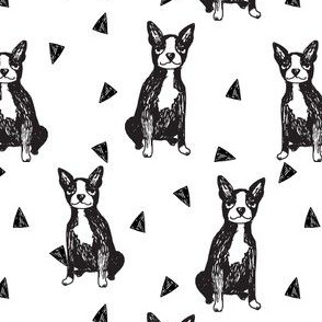 boston terriers // cute dog dogs sweet sketch dogs black and white terriers