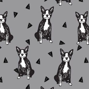 boston terrier // sketch hand-drawn illustration dog cute dogs pet dog fabric