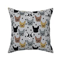 frenchie // french bulldog grey dog dog breed fabric dogs dog fabric