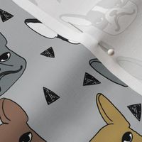 frenchie // french bulldog grey dog dog breed fabric dogs dog fabric