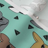 frenchie // mint french bulldog dog dog breed fabric cute dog pet dogs fabric