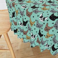 frenchie // mint french bulldog dog dog breed fabric cute dog pet dogs fabric