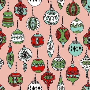 christmas ornament // christmas ornaments xmas holiday ornaments vintage hand-drawn illustration christmas