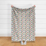 stockings // red and green christmas stocking, christmas print, christmas fabric, sweet christmas design by andrea lauren