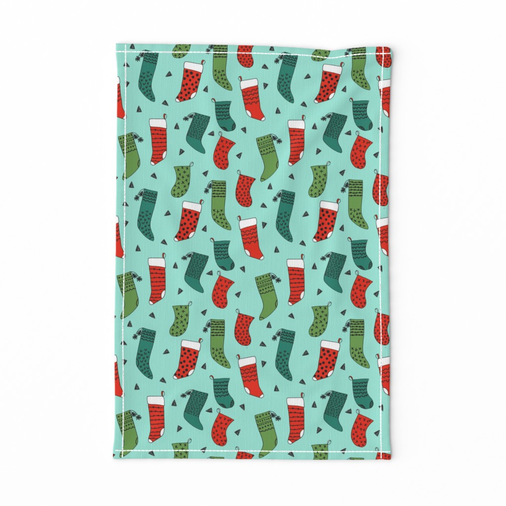 stocking // stockings christmas christmas fabric, cute christmas, christmas print, red and green, mint, christmas, xmas, holiday, andrea lauren