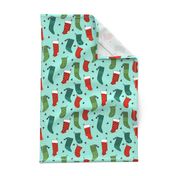 stocking // stockings christmas christmas fabric, cute christmas, christmas print, red and green, mint, christmas, xmas, holiday, andrea lauren