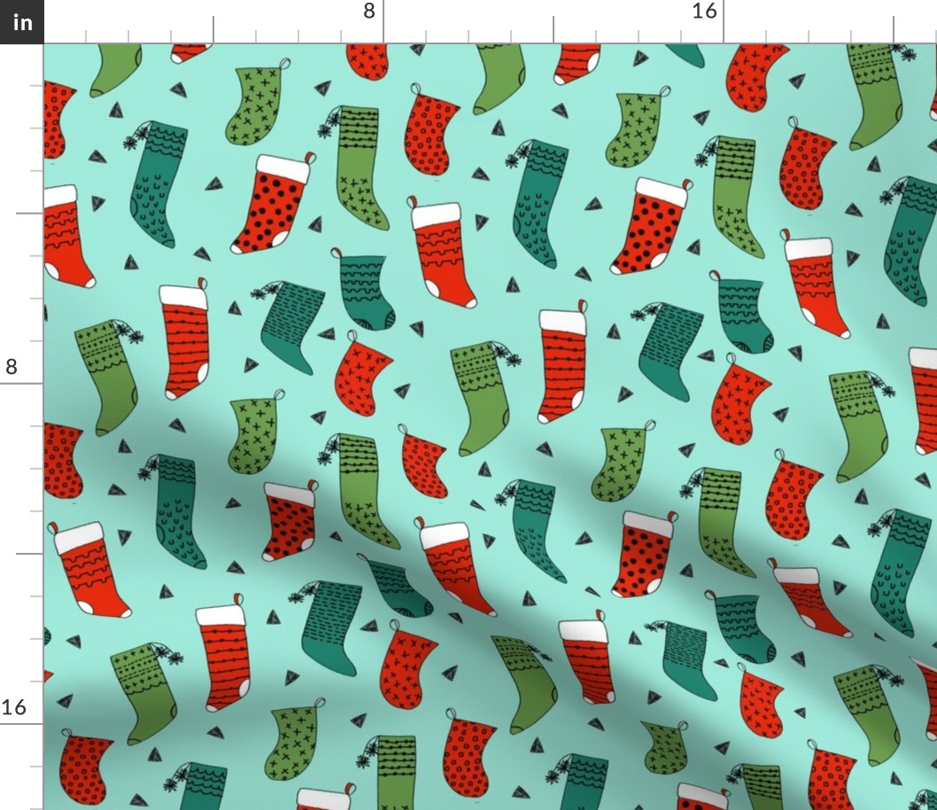 stocking // stockings christmas christmas fabric, cute christmas, christmas print, red and green, mint, christmas, xmas, holiday, andrea lauren