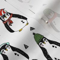 penguin holidays // penguin cute baby christmas fabric cute christmas design xmas holiday red and green holiday andrea lauren fabric