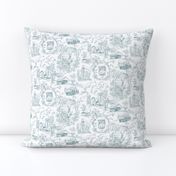 Country Living Toile Jamestown Blue