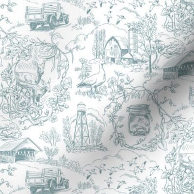 Country Living Toile Jamestown Blue