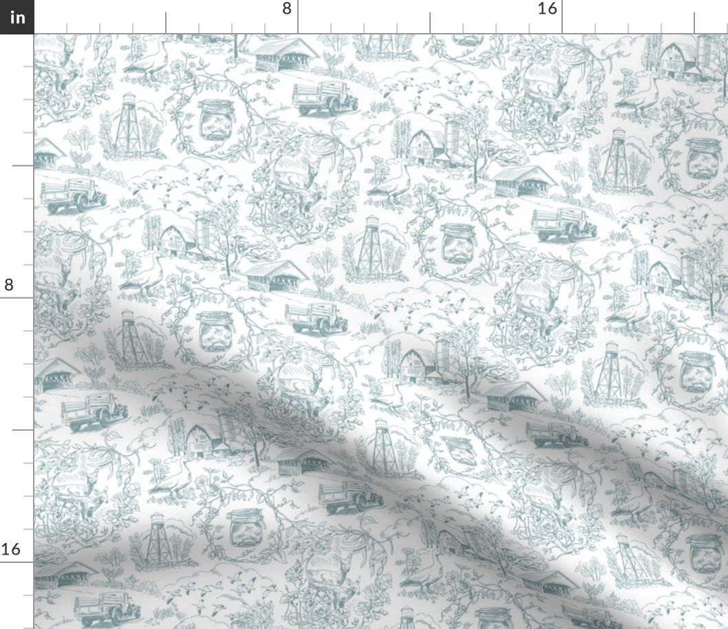 Country Living Toile Jamestown Blue