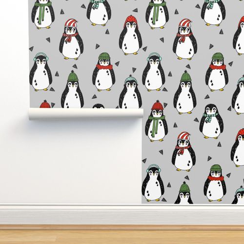 Christmas Penguins Penguin Pingu Spoonflower